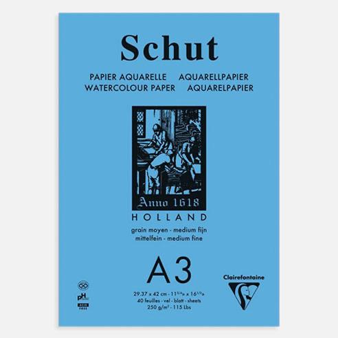 SCHUT Watercolor Paper Pad 250gsm A3 x 40