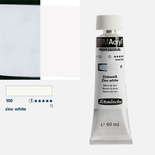 SCHMINCKE Primacryl Professional Heavy Body Acrylic 60ml Zinc White