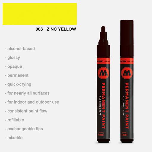 MOLOTOW Permanent Paint Marker 4mm Zinc Yellow