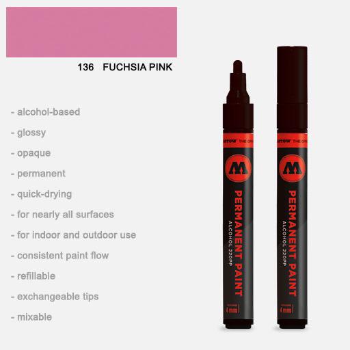 MOLOTOW Permanent Paint Marker 4mm Fuchsia Pink