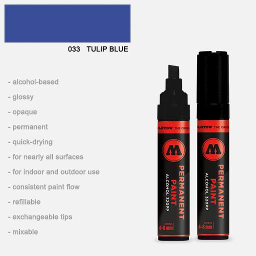 MOLOTOW Permanent Paint Marker 8mm Tulip Blue