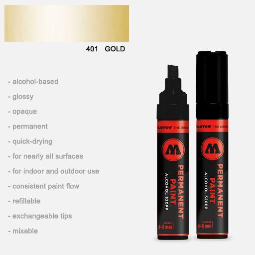 MOLOTOW Permanent Paint Marker 8mm Gold