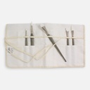 KUELOX White Canvas Roll Brush Case