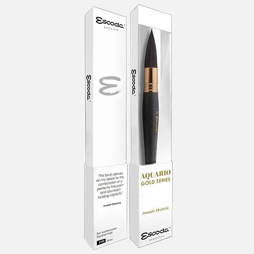 ESCODA Aquario Kazan Gold Squirrel Round Mop Brush 12 By Joseph Zbukvic