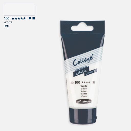 SCHMINCKE College Lino Print Ink 75ml White