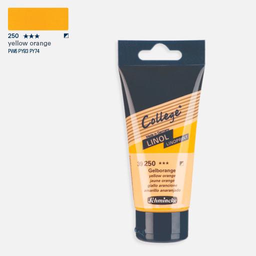SCHMINCKE College Lino Print Ink 75ml Yellow Orange