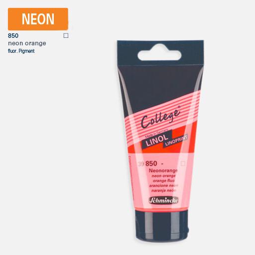 SCHMINCKE College Lino Print Ink 75ml Neon Orange