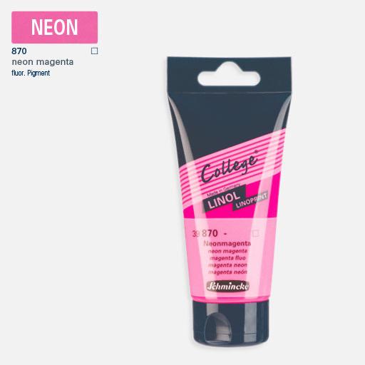 SCHMINCKE College Lino Print Ink 75ml Neon Magenta