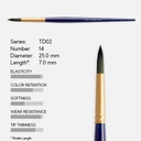 TINTORETTO Emerald Taklon Round Brush 14 By Thierry Duval