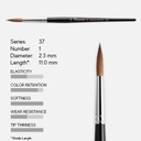 TINTORETTO Series 37 Siberian Kolinsky Sable Round Brush 1