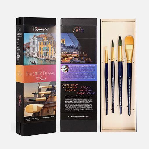 TINTORETTO Watercolor Brush Set x 4 By Thierry Duval