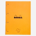 RHODIA Basics Punched Notepad 80gsm Lined A4+ x 80 Orange