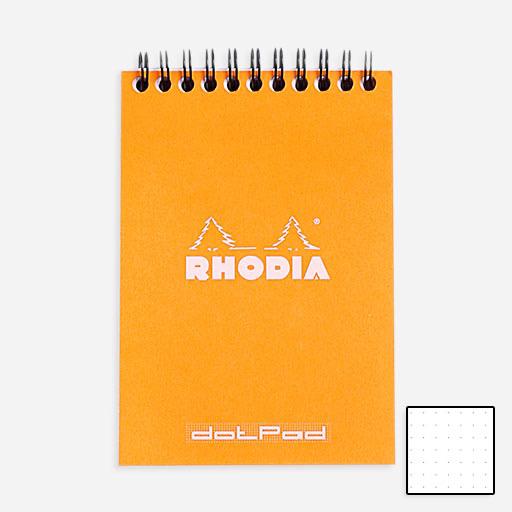RHODIA Classic Dot Spiral Notepad 80gsm A6 x 80 Orange