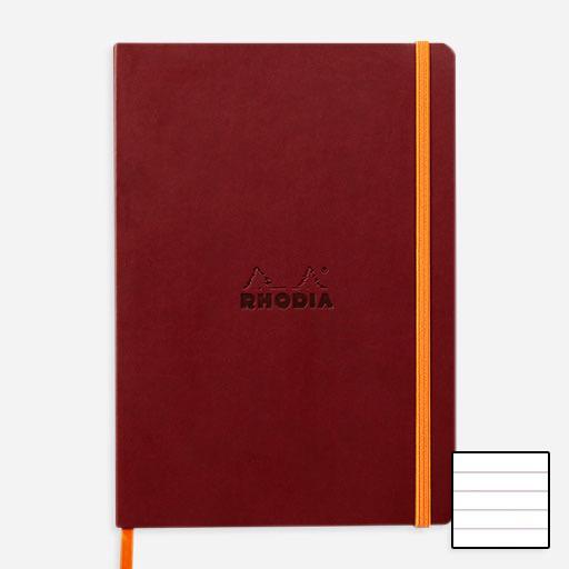 RHODIA Softcover Notebook 90gsm Lined A5 x 80 Burgundy