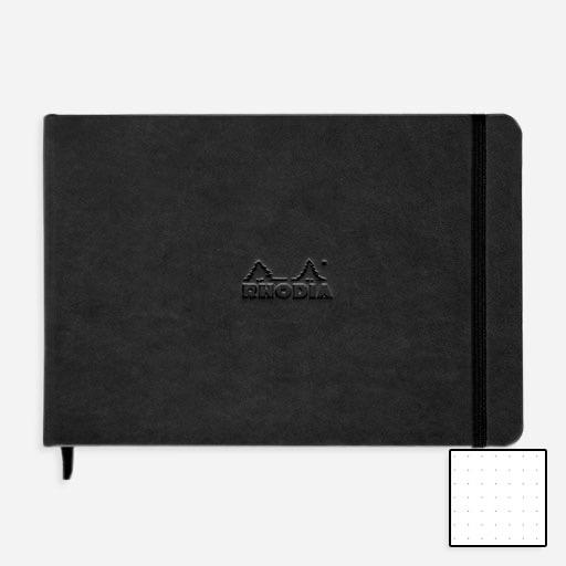 RHODIA Hardcover Dot Webnotebook 90gsm Landscape A5 x 96 Black