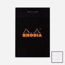 RHODIA Basics Notepad Graph 80gsm 52mm x 75mm x 80 Black