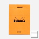 RHODIA Basics Notepad 80gsm Lined 52mm x 75mm x 80 Orange