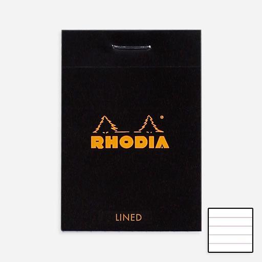 RHODIA Basics Notepad 80gsm Lined 52mm x 75mm x 80 Black
