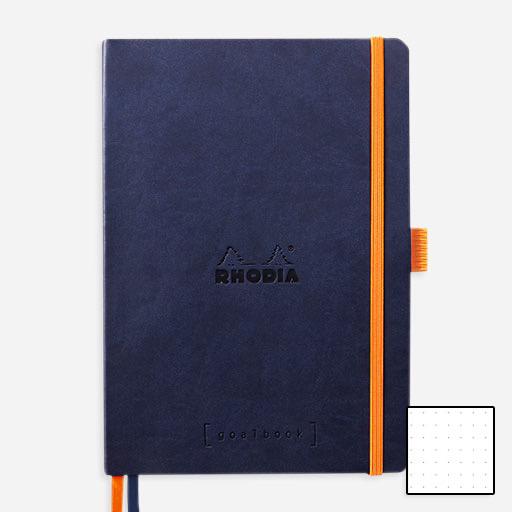 RHODIA Ivory Paper Softcover Goal Book 90gsm Dot A5 x 120 Midnight