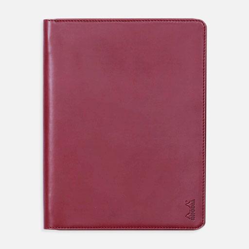 RHODIA Leather Document Holder A5 Burgundy