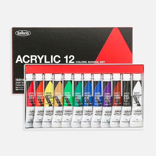 HOLBEIN Artist Heavy Body Acrylic 12ml School Set x 12