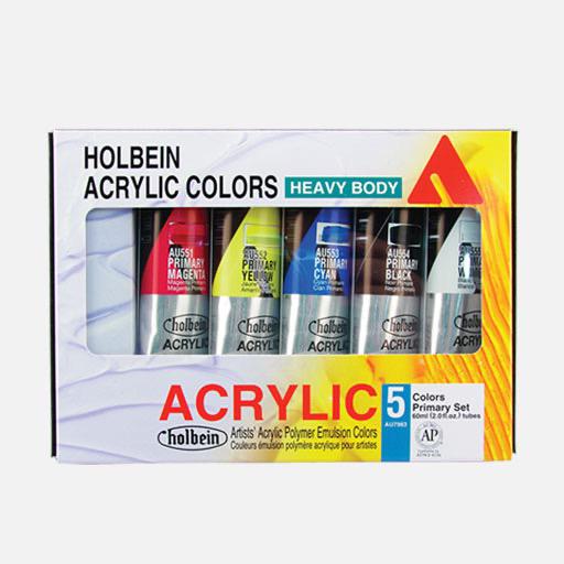HOLBEIN Artist Heavy Body Acrylic 60ml Primary Set x 5