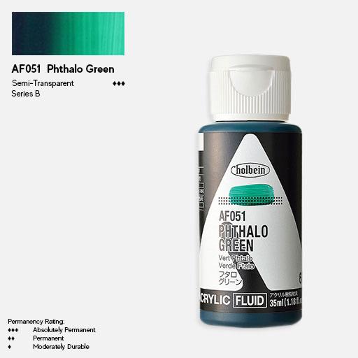 HOLBEIN Fluid Acrylic 35ml Phthalo Green