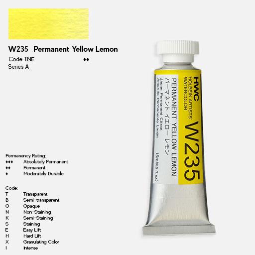 HOLBEIN Artist Watercolor 15ml Permanent Yellow Lemon