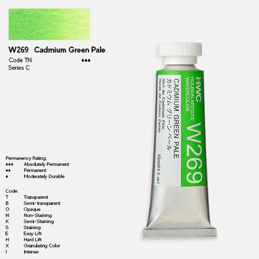 HOLBEIN Artist Watercolor 15ml Cadmium Green Pale