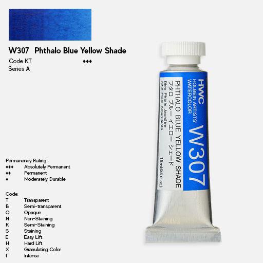 HOLBEIN Artist Watercolor 60ml Phthalo Blue Yellow Shade