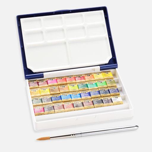 HOLBEIN Artist Watercolor 1/2 Pan Palm Box Set x 36