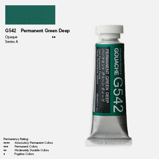 HOLBEIN Artist Gouache 15ml Permanent Green Deep