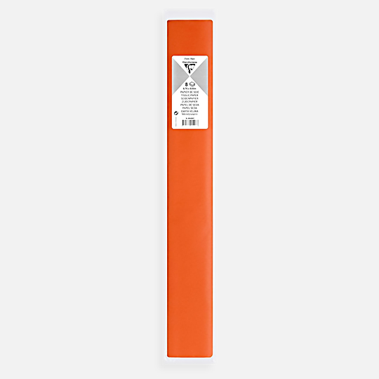 CLAIREFONTAINE Tissue Paper 18gsm 50cm x 75cm x 8 Orange