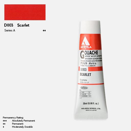HOLBEIN Acrylic Gouache 20ml Scarlet