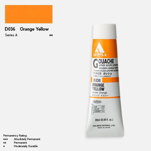 HOLBEIN Acrylic Gouache 20ml Orange Yellow