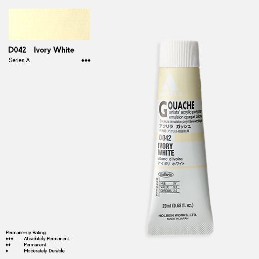 HOLBEIN Acrylic Gouache 20ml Ivory White