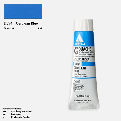 HOLBEIN Acrylic Gouache 20ml Cerulean Blue