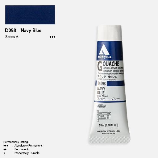 HOLBEIN Acrylic Gouache 20ml Navy Blue