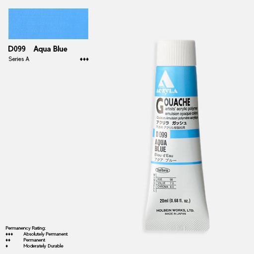 HOLBEIN Acrylic Gouache 20ml Aqua Blue