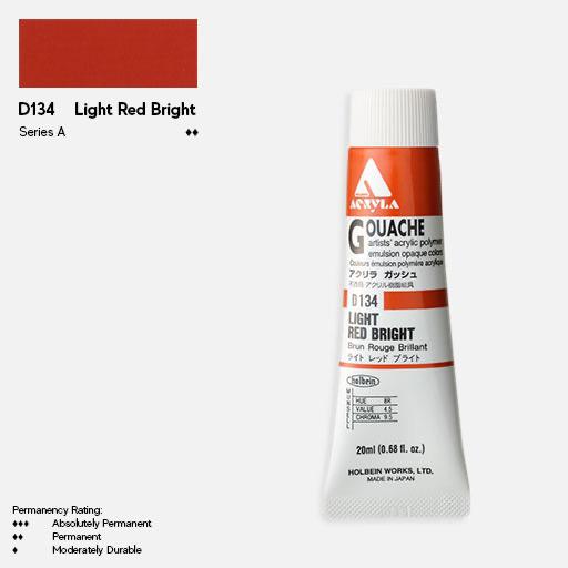 HOLBEIN Acrylic Gouache 20ml Light Red Bright