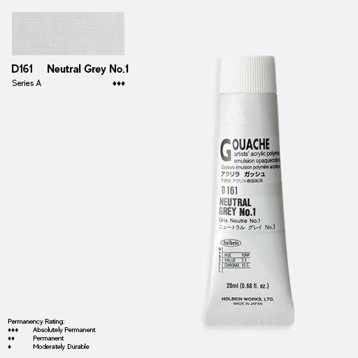 HOLBEIN Acrylic Gouache 20ml Neutral Grey #1