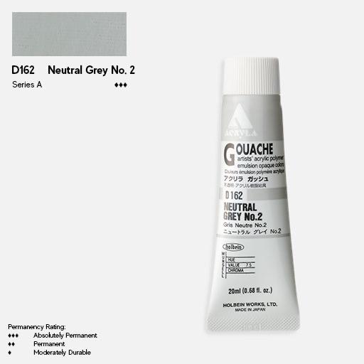 HOLBEIN Acrylic Gouache 20ml Neutral Grey #2