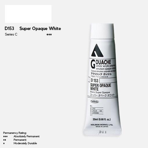 HOLBEIN Acrylic Gouache 20ml Super Opaque White