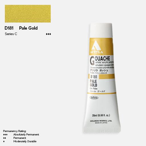 HOLBEIN Acrylic Gouache 20ml Pale Gold