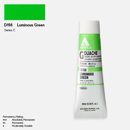 HOLBEIN Acrylic Gouache 20ml Luminous Green