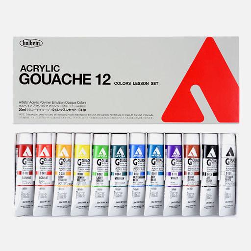 HOLBEIN Acrylic Gouache 20ml Lesson Set x 12