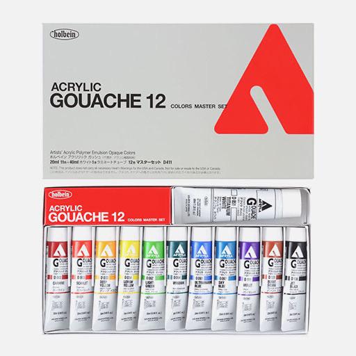 HOLBEIN Acrylic Gouache 20ml Master Set x 12