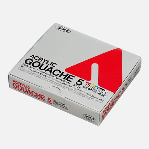 HOLBEIN Acrylic Gouache 20ml Primary Set x 5