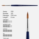 ESCODA Chronos Mix Sable/Synthetic Round Brush 3/0