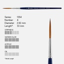 ESCODA Chronos Mix Synthetic Toray Rigger Brush 4
